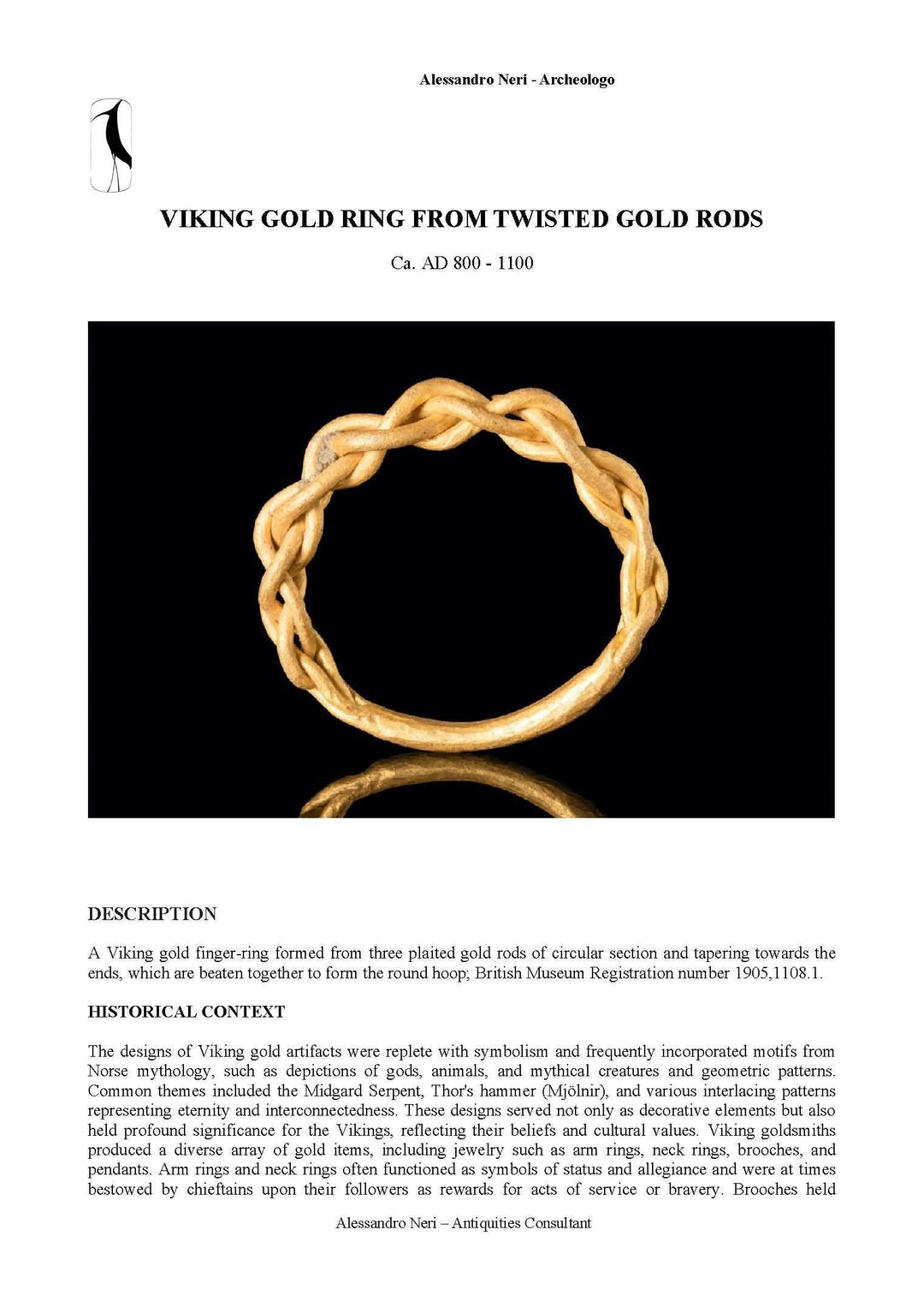 Grote Viking gouden ring | Minimalistische gedraaide gouden staven