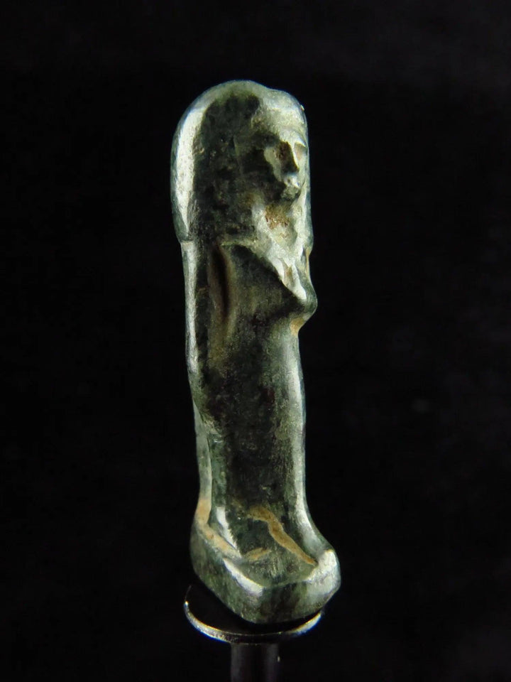 Ancient Egyptian Green Stone Amulet - 16th to 11th century BCE | Mother Goddess Hathor