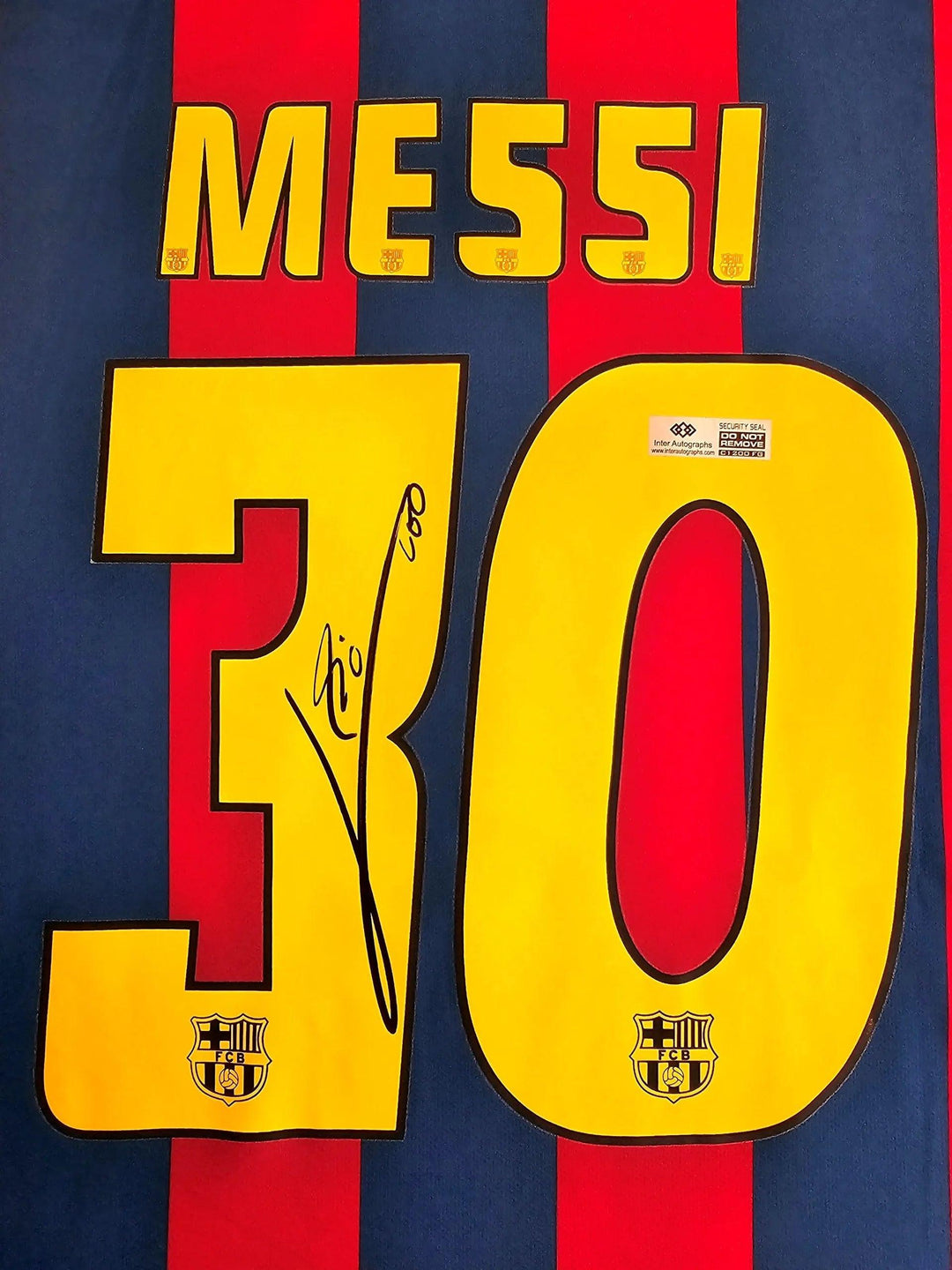 Lionel Messi 30 Barcelona 2005-2006 Home - Signed Soccer Shirt | Birth of a Legend