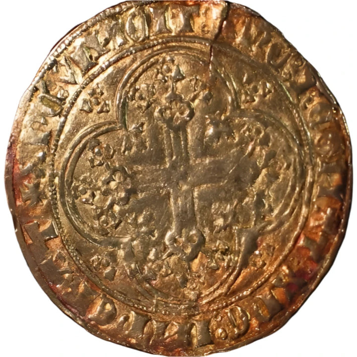 Netherlands Golden Shield - 1349-1389 CE | Rare Medieval Clinckaert Willem V