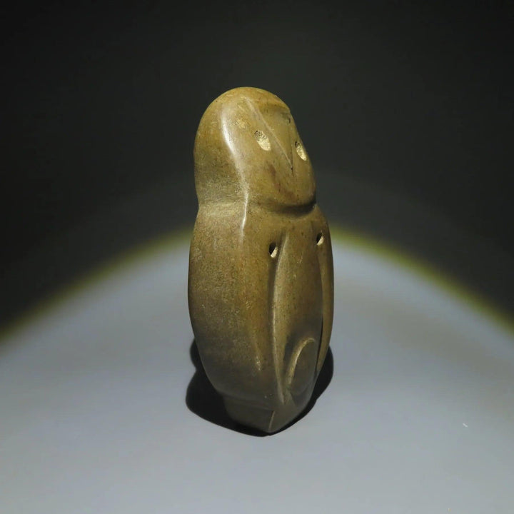 Mapuche Green Stone Owl Figure - 13th to 15th Century CE | Cronier Collection