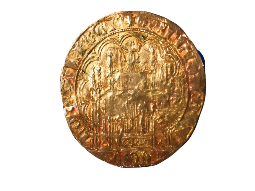 Netherlands Golden Shield - 1349-1389 CE | Rare Medieval Clinckaert Willem V