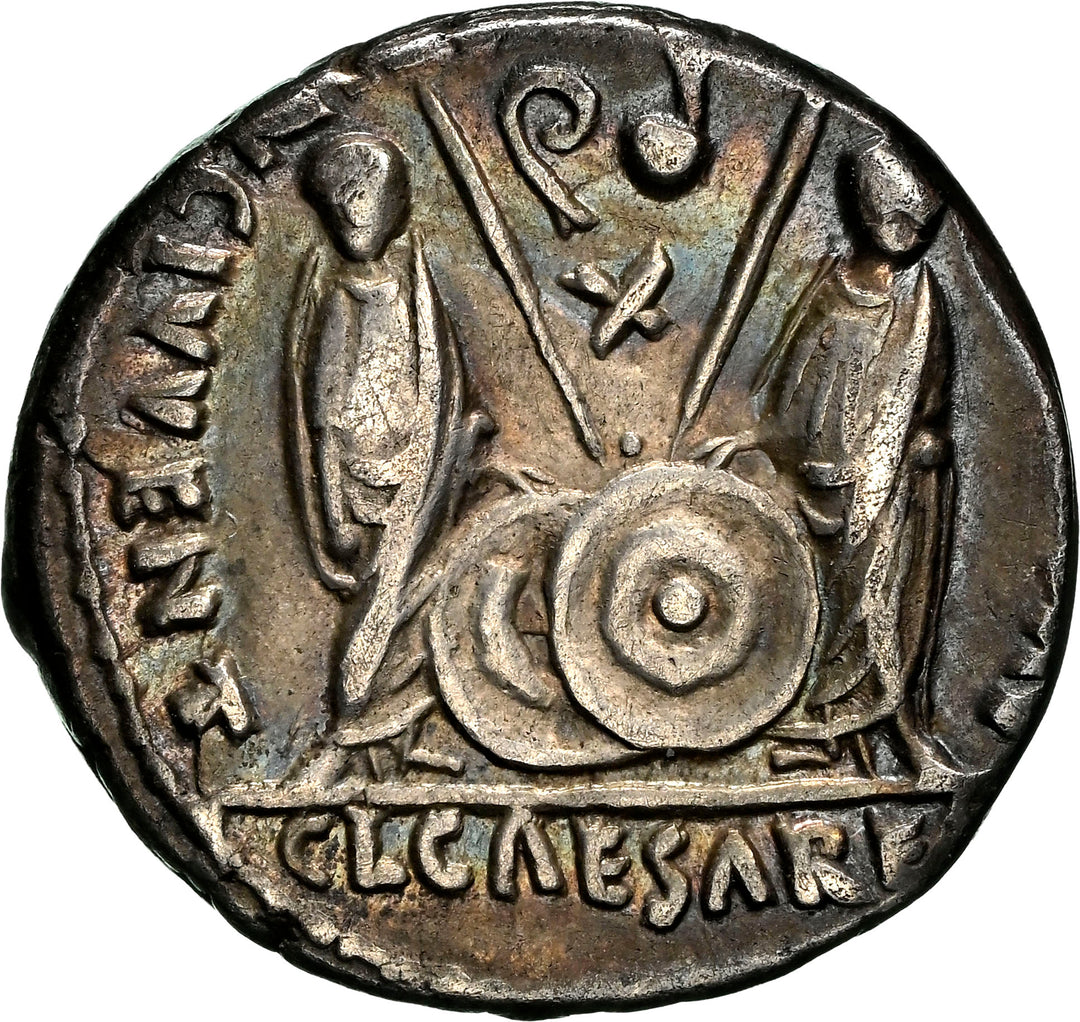 Romeins zilveren Denarius Lugdunum - 27 BCE tot 14 CE | Keizer Caesar Augustus