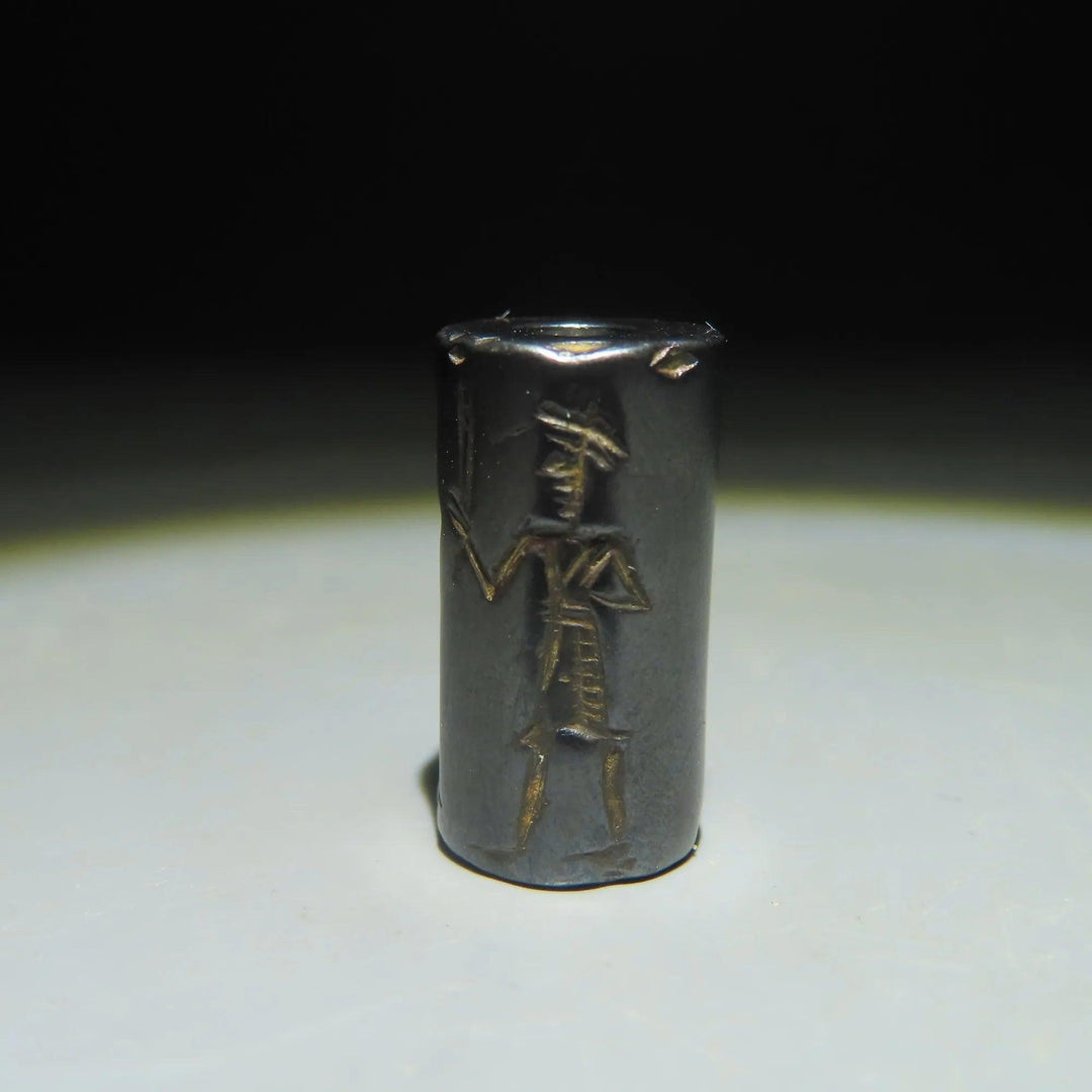 Rare Babylonian Hematite Cylinder Seal - Ancient Artifact