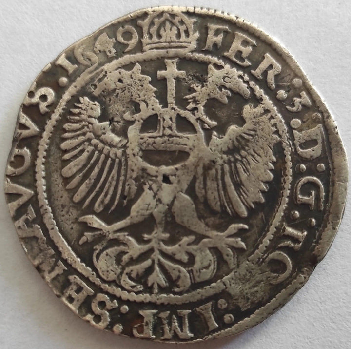 Netherlands Zwolle Silver Arendrijksdaalder - 1649 | Emperor Ferdinand III Extremely Rare