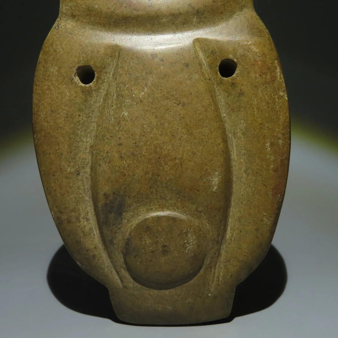 Mapuche Green Stone Owl Figure - 13th to 15th Century CE | Cronier Collection