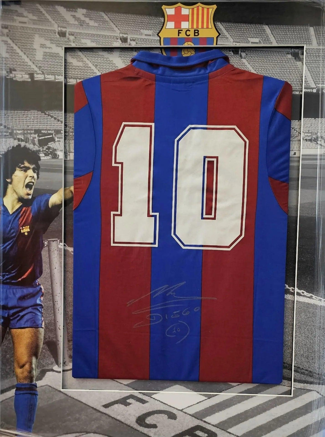 Diego Maradona 10 Barcelona 1982-1983 Home - Signed Soccer Shirt | Exclusive Framed Memorabilia