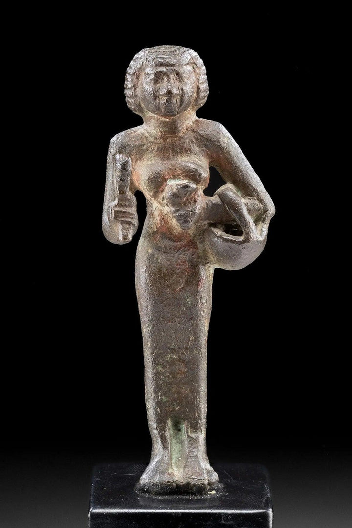 Ancient Egyptian Bronze Figure - Priestess of Bastet | 22nd Dynasty & Royal Athena Galleries