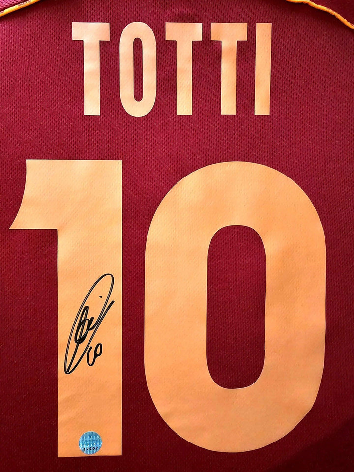 Francesco Totti 10 AS Roma 1998-1999 Home - Signed Soccer Shirt | Exclusive Memorabilia