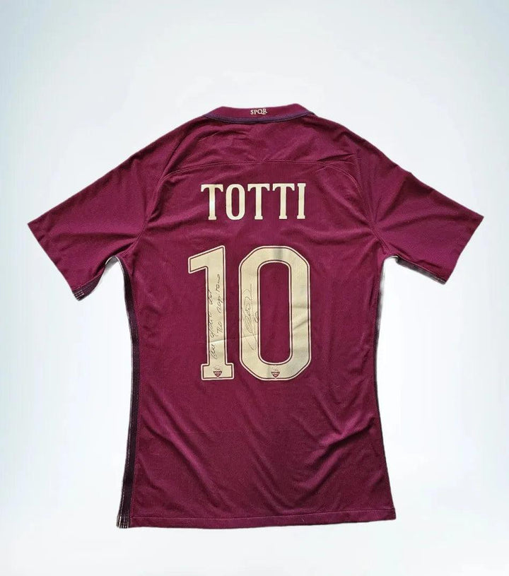 Francesco Totti 10 Roma - Player Issued Shirt | Extremely Rare Farewell Dinner Box