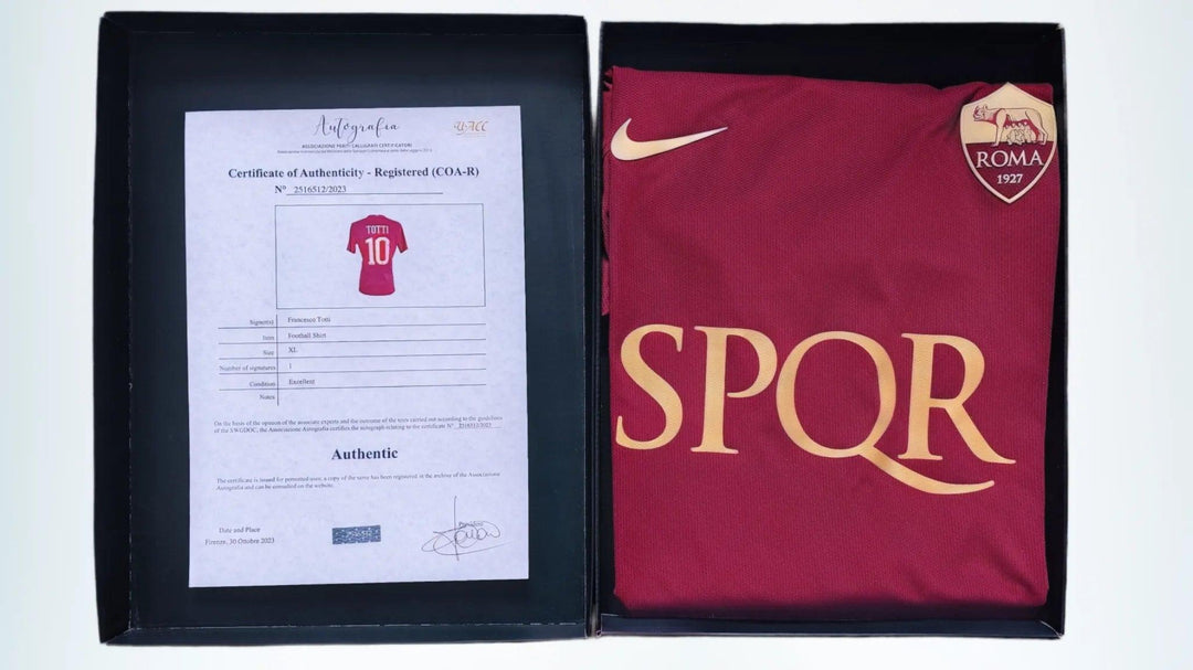 Francesco Totti 10 Roma - Signed Match Issued Shirt | Only 1 of 2 SPQR Match Shirts Made