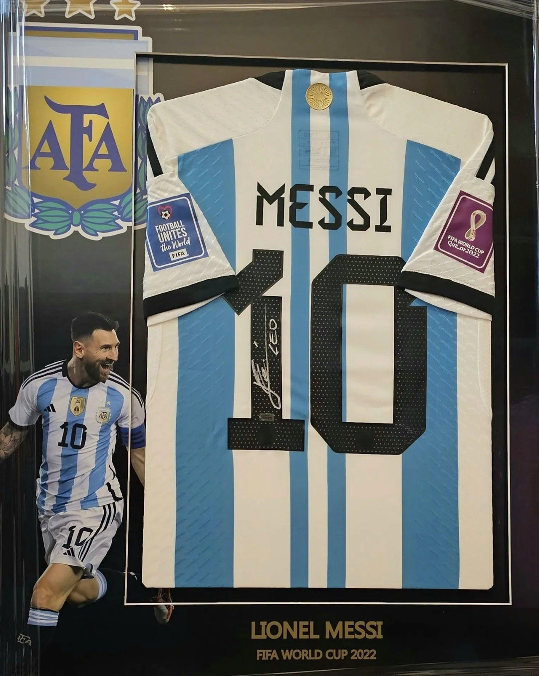 Lionel Messi 10 Argentina 2022 World Cup - Signed Home Soccer Shirt | Iconic Victory Memorabilia