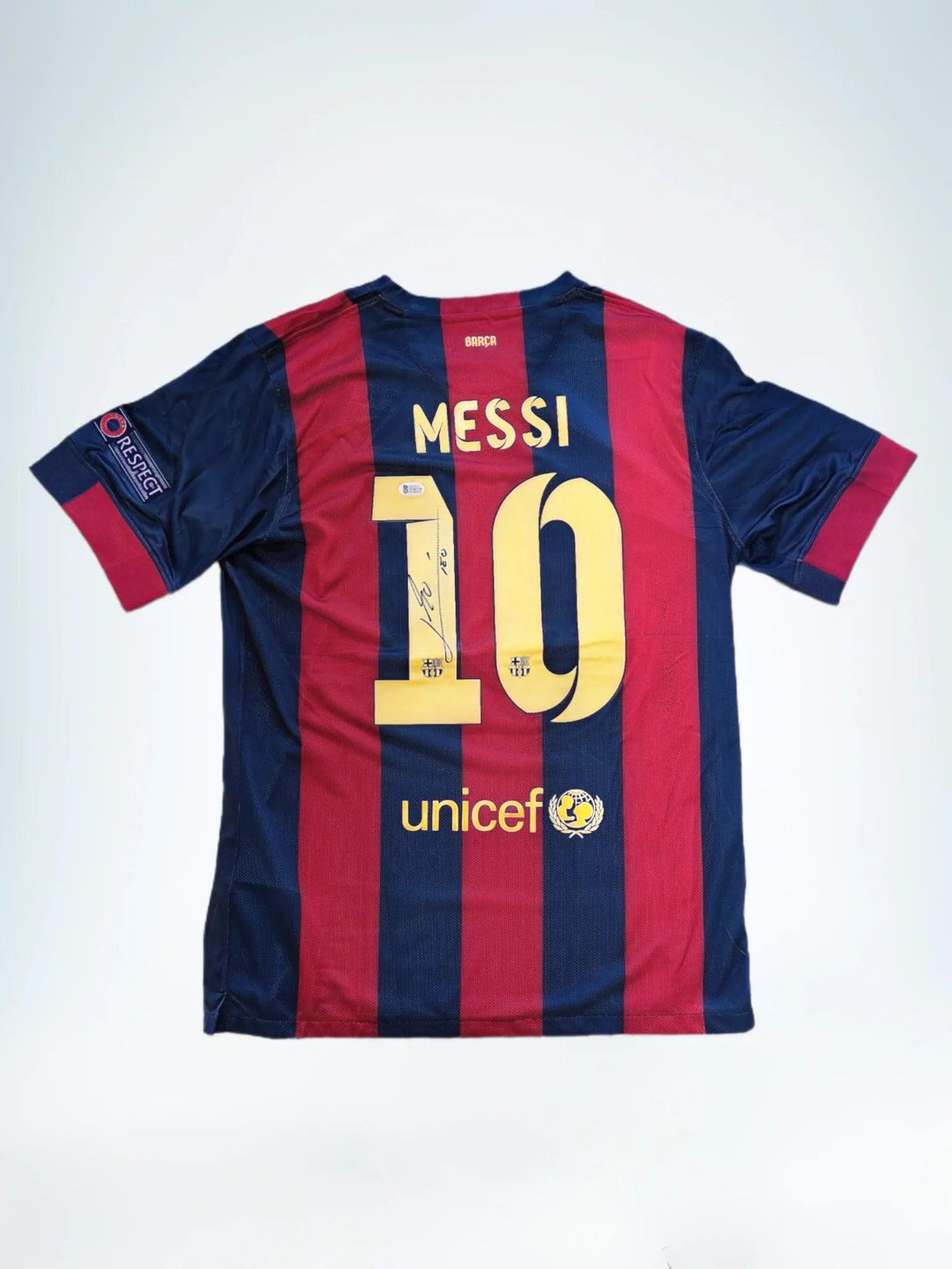 Lionel Messi 10 Barcelona 2014-2015 thuis - gesigneerd shirt | Finale winnaars van Berlijn