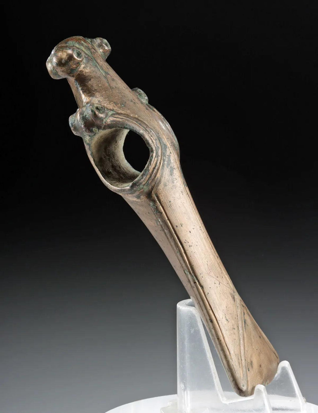 Luristan Bronze Age Copper Axe Head - 12th to 8th Century BCE | Exceptional Artistry