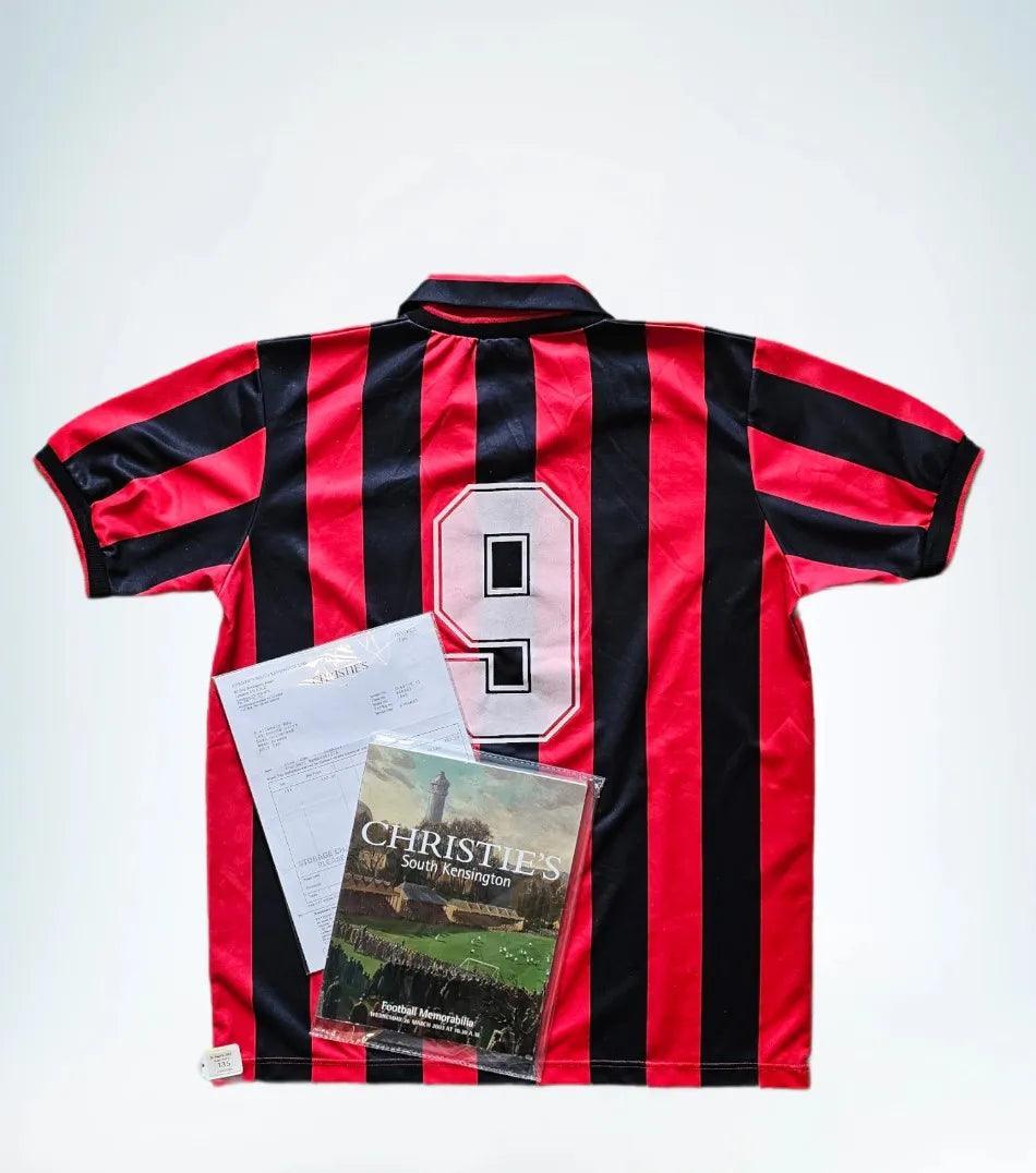 Marco van Basten 9 AC Milan 1990-1991 - Zeldzaam Match-Worn Shirt | Ex-Christie's