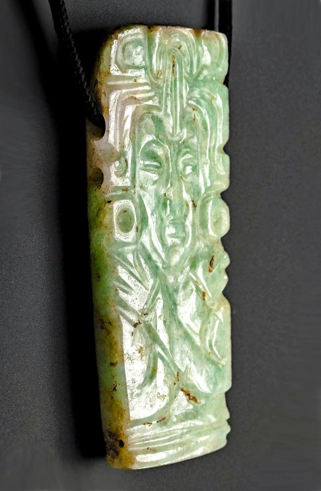 Maya Jadeite Lord Pendant - Late Classic Period | Prestigious Artifact