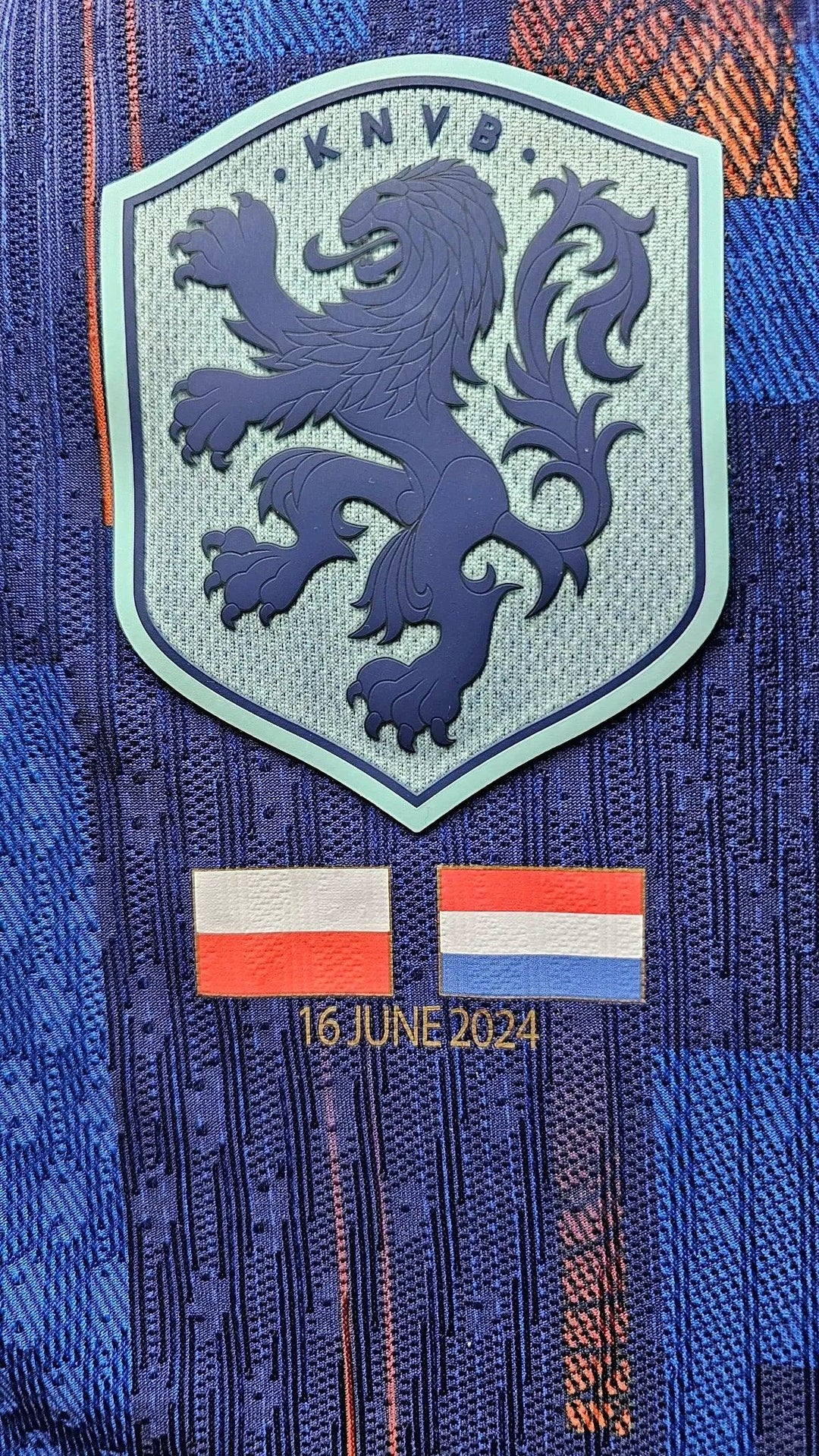 Memphis Depay 10 Holland Euro 2024 Uit - Match Worn Shirt Gesigneerd | Iconische haarband