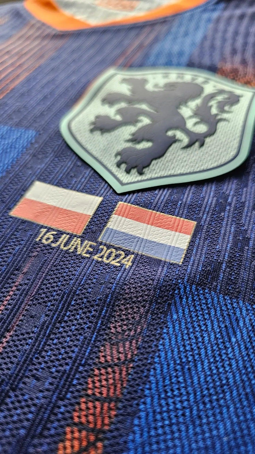 Memphis Depay 10 Holland Euro 2024 Uit - Match Worn Shirt Gesigneerd | Iconische haarband