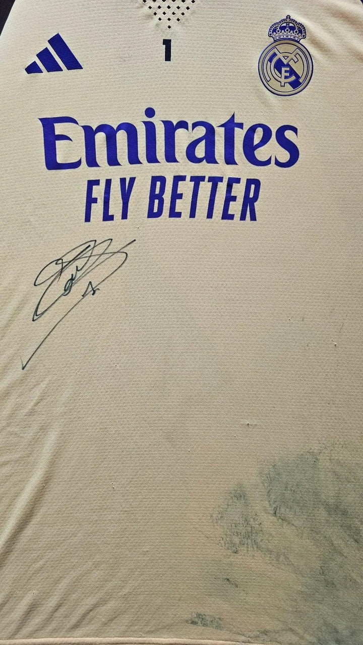 Thibaut Courtois 1 Real Madrid - Signed Player Worn | Final Training Before Wembley