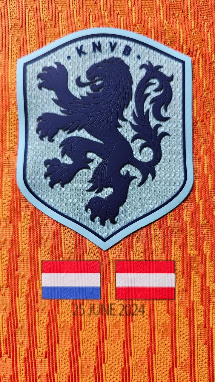 Virgil van Dijk 4 Holland Euro 2024 - Match Worn Shirt Gesigneerd | COA + Fotomatch