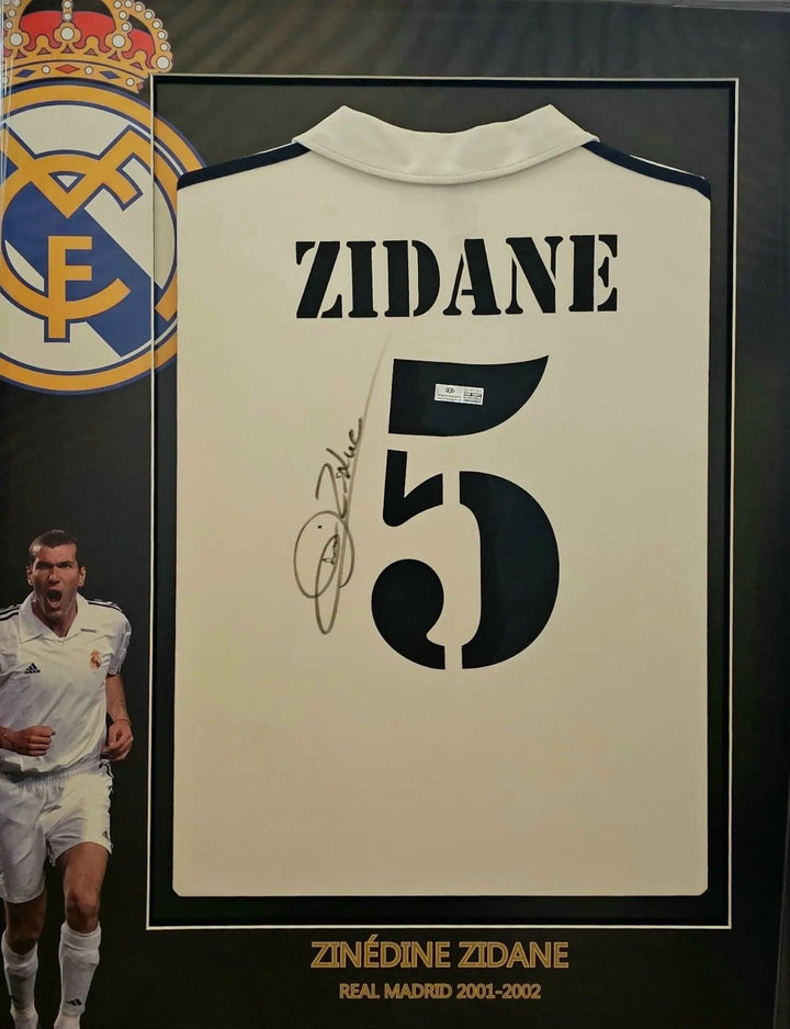 Zinedine Zidane 5 Real Madrid 2001-2002 Home - Signed Soccer Shirt | Champions League