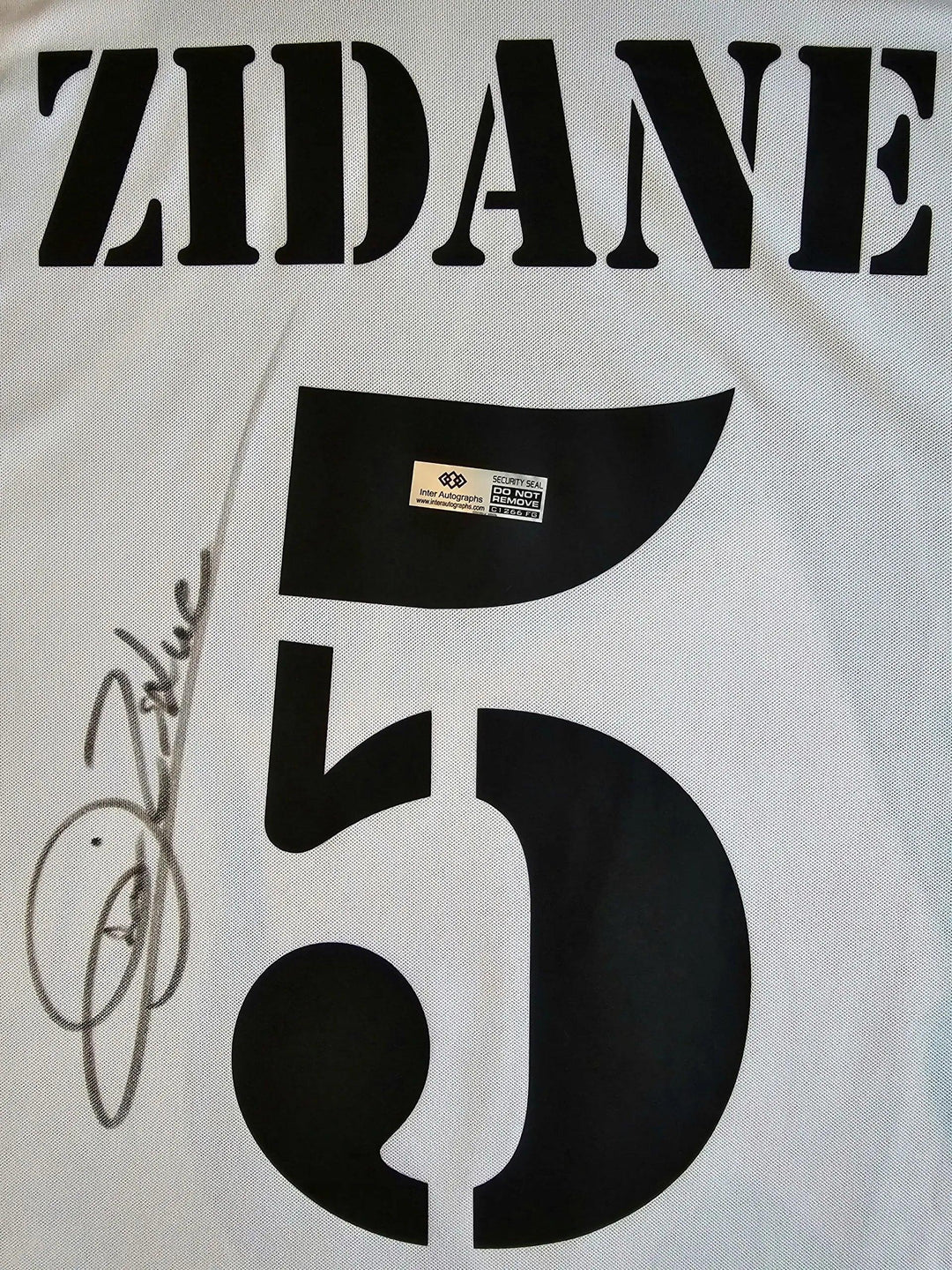 Zinedine Zidane 5 Real Madrid 2001-2002 Home - Signed Soccer Shirt | Champions League