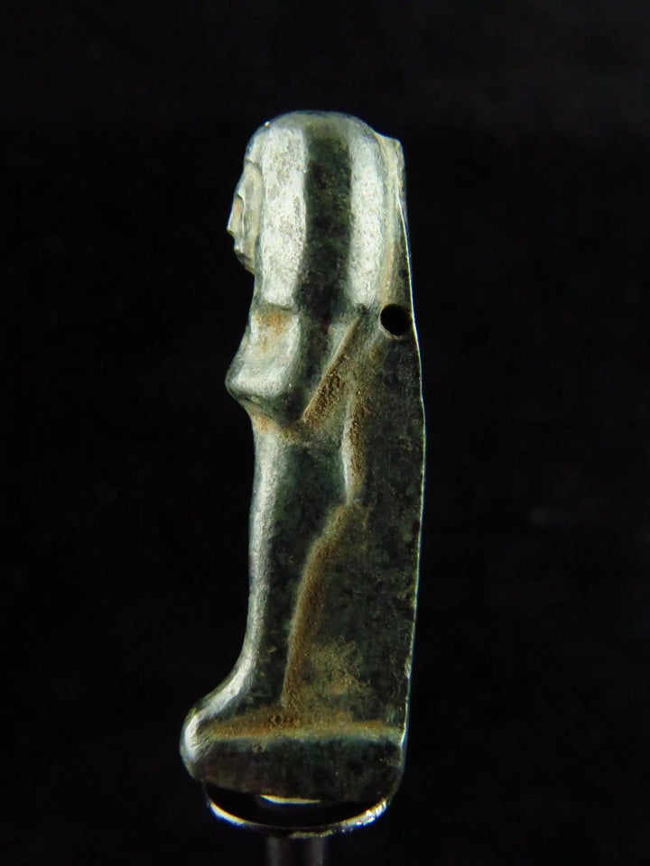 Ancient Egyptian Green Stone Amulet - 16th to 11th century BCE | Mother Goddess Hathor