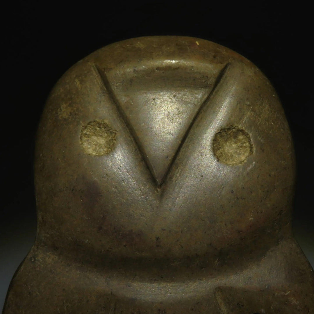 Mapuche Green Stone Owl Figure - 13th to 15th Century CE | Cronier Collection