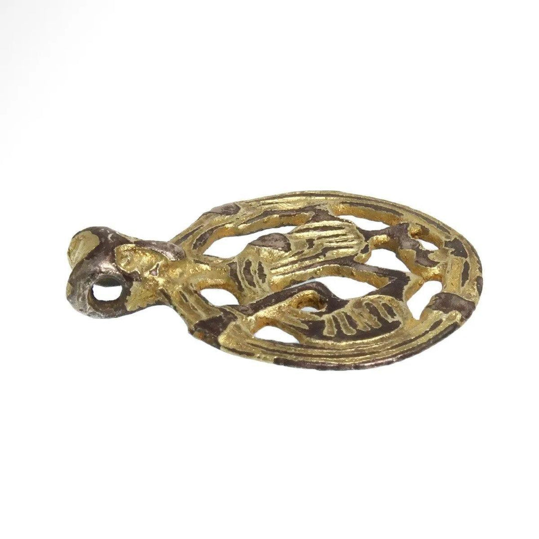 Viking Gilded Bronze Beast Pendant - 10th to 11th Century CE | Riddarholmen Rus