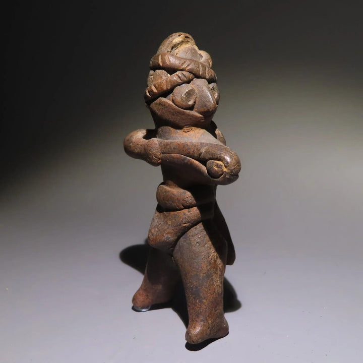 Nayarit Terracotta Slingshot Warrior Figure - 8th to 3rd Century BC | Published & Exhitbited