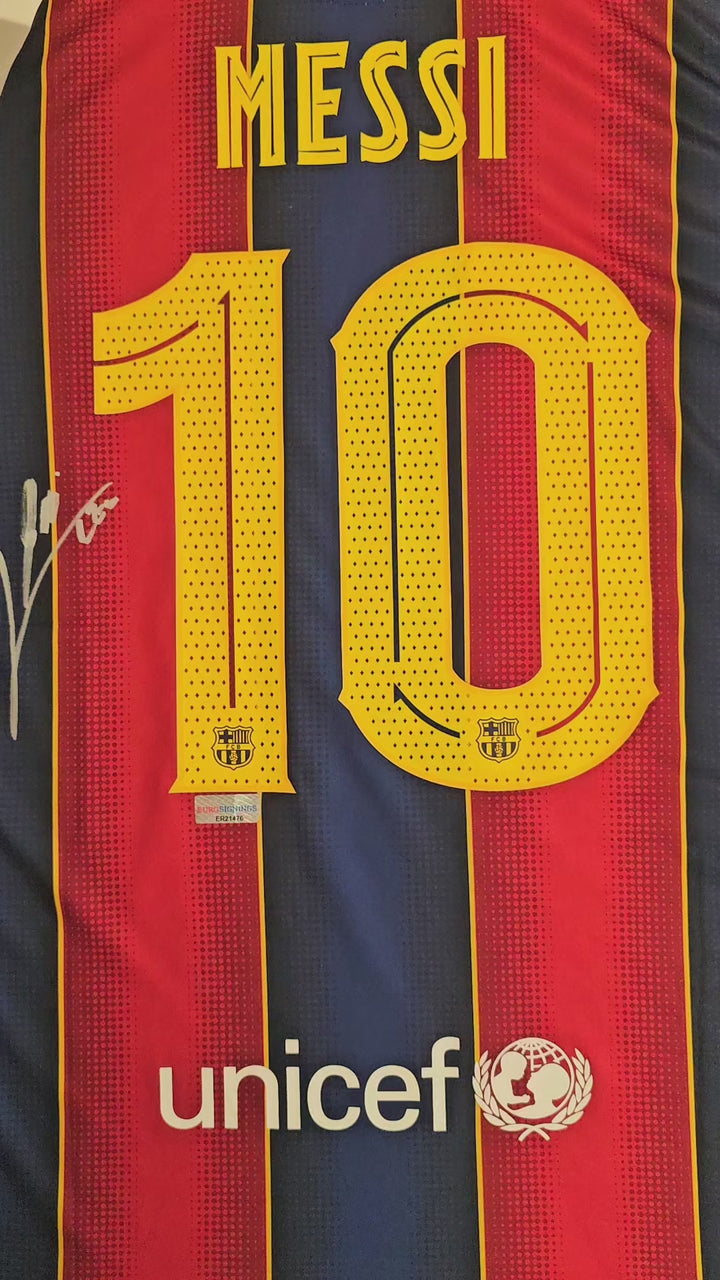 Lionel Messi 10 Barcelona 2020-2021 Thuis - Gesigneerd voetbalshirt | Laatste Barça-seizoen