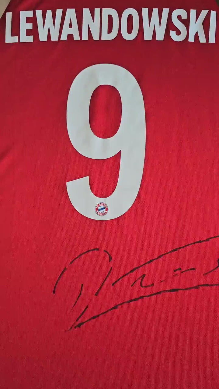 Robert Lewandowski 9 FC Bayern München 2019-2020 thuis - gesigneerd voetbalshirt | UEFA Champions League